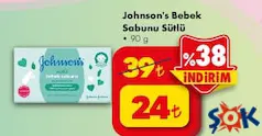JOHNSON'S BEBEK SABUNU SÜTLÜ 90 G